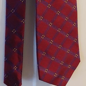 Lauren Ralph Lauren Maroon Geometric Men's tie